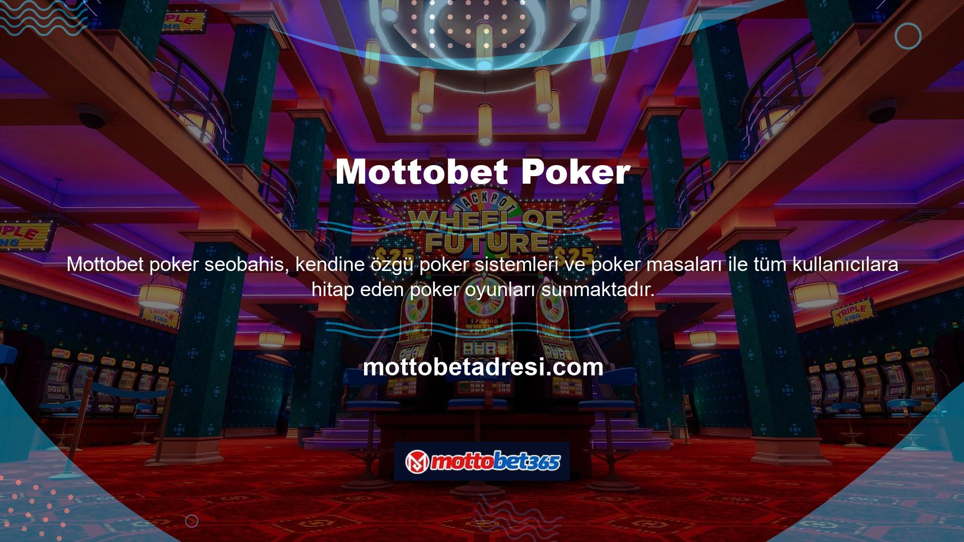 Mottobet Poker'de oyuncular farklı limitli masalarda kazanır