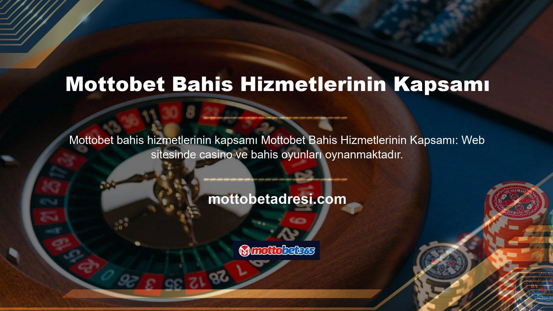 Casino başlığı altında slot makineleri, Black Jack, bakara, rulet, poker ve daha fazlasını içeren çeşitli popüler oyun hizmetleri sunulmaktadır