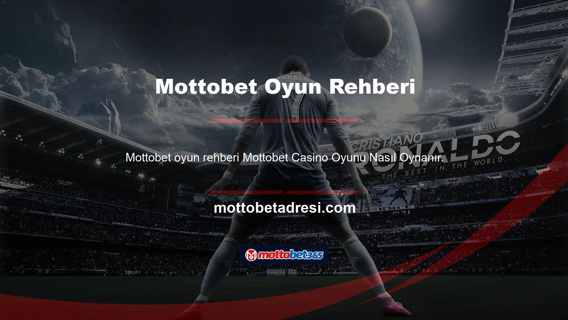 Mottobet Bahisler aracılığıyla üyeliğe başvuran bahis severlerin siteye giriş yapma hakkı vardır